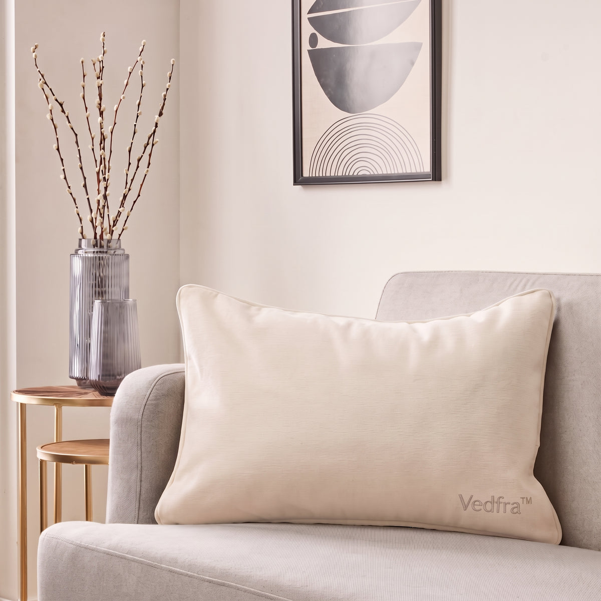 Vedfra™ Sculpted Lumbar Accent Pillow for Calm Modern Interiors