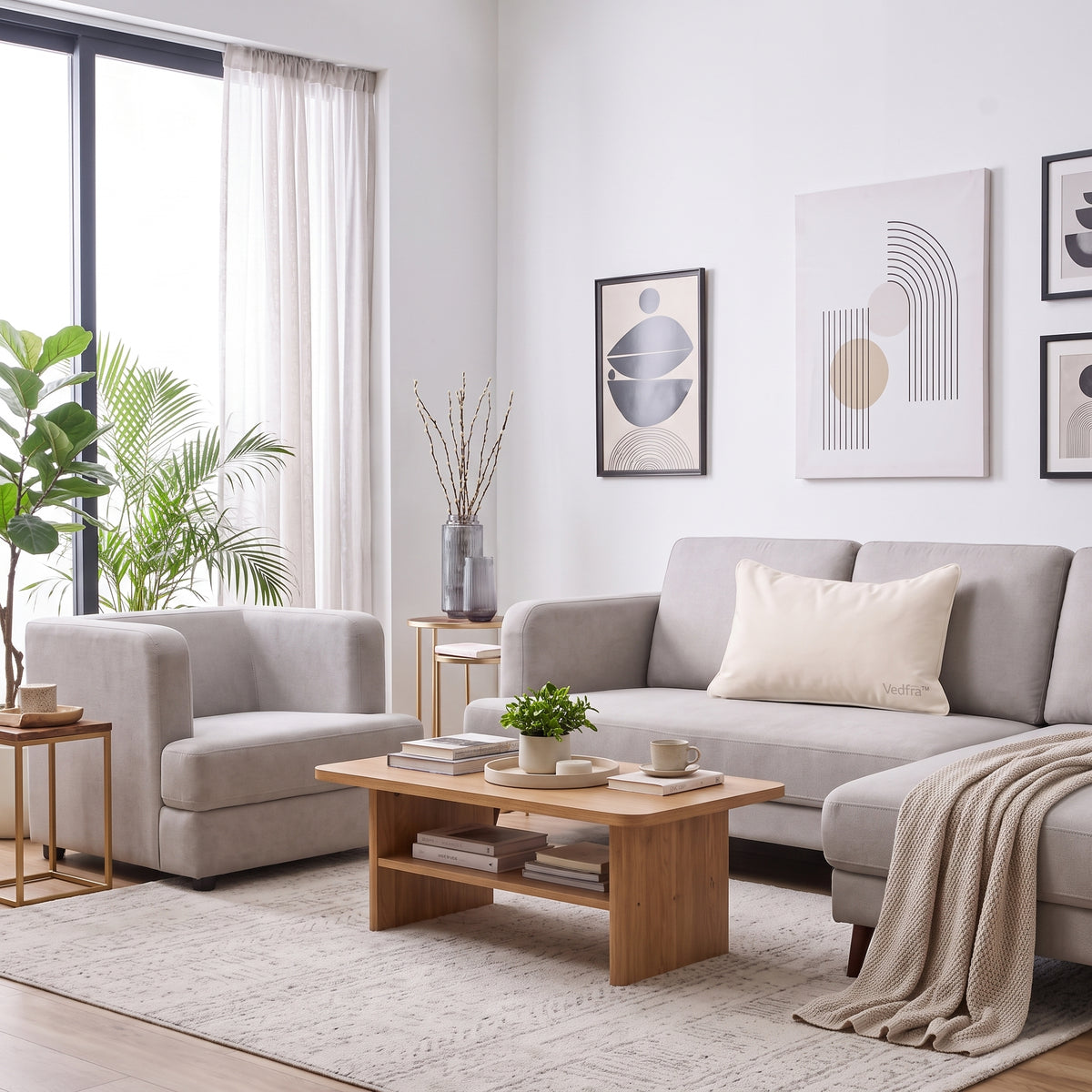 Vedfra™ Sculpted Lumbar Accent Pillow for Calm Modern Interiors