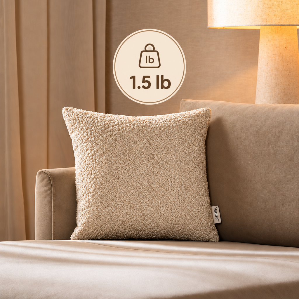 Vedfra™ Warm Taupe Textured Throw Pillow Set for Cozy Spaces