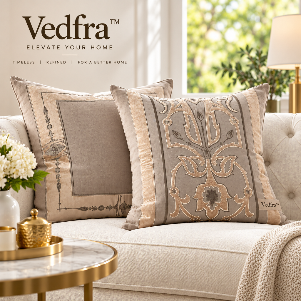 Vedfra™ Ornate Medallion Accent Pillow for Refined Sofa Styling