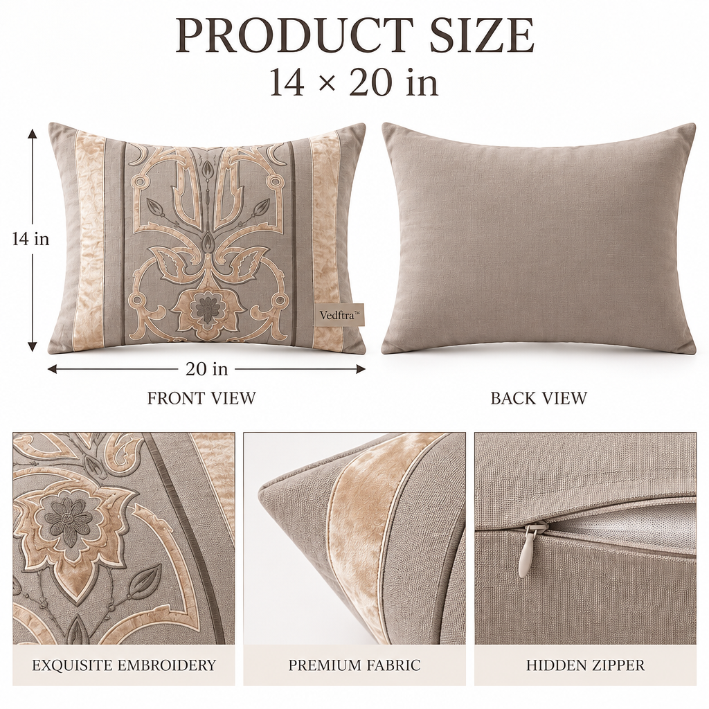 Vedfra™ Ornate Medallion Accent Pillow for Refined Sofa Styling