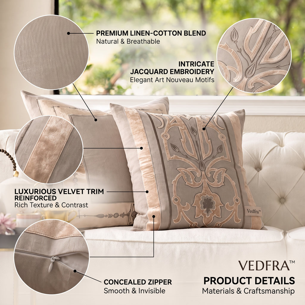 Vedfra™ Ornate Medallion Accent Pillow for Refined Sofa Styling