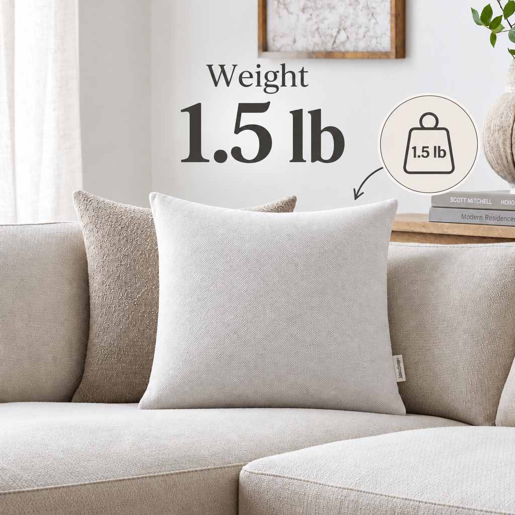 Vedfra™ Textured Neutral Pillow Pair for a Polished Living Room