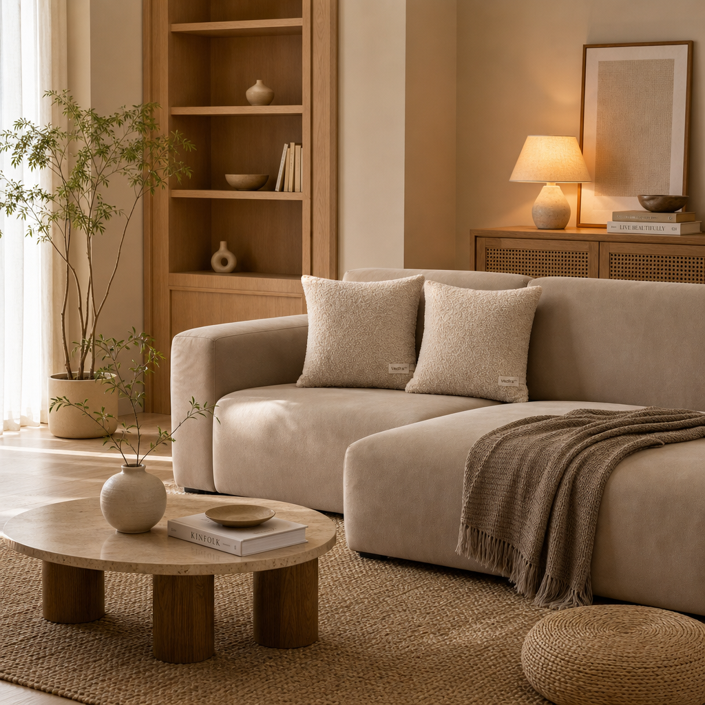 Vedfra™ Natural Texture Accent Pillow Set for Soft Contemporary Homes