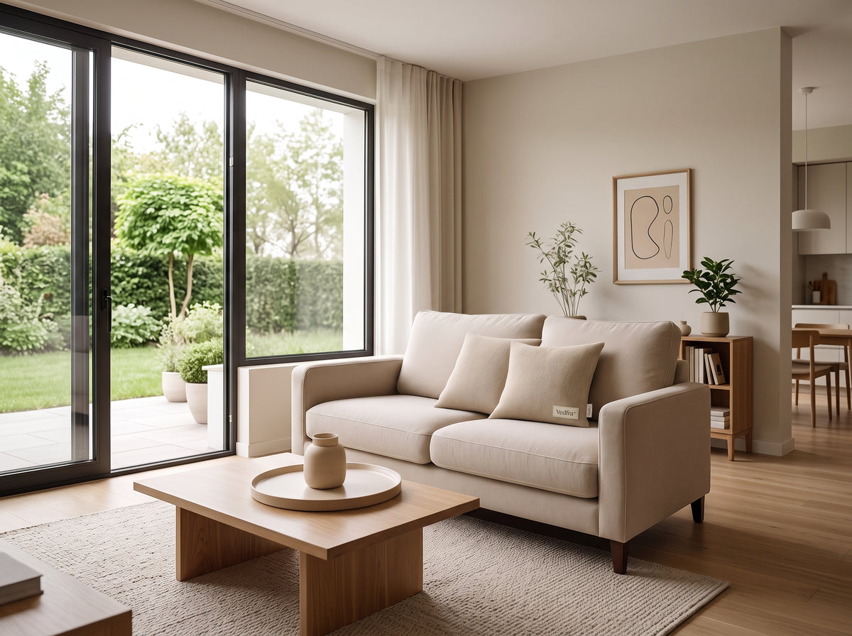 Vedfra™ Natural-Look Linen Cushion Set for Soft Layered Seating