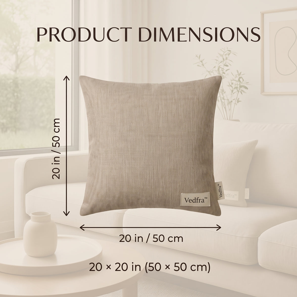 Vedfra™ Natural-Look Linen Cushion Set for Soft Layered Seating