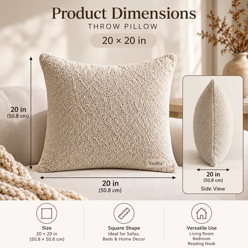 Vedfra™ Cozy Neutral Cushion Styling Set for Modern Living Rooms