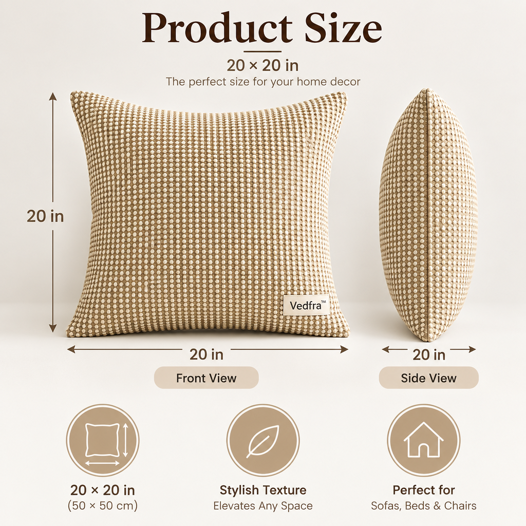Vedfra™ Sunlit Neutral Accent Pillow Set for Elevated Seating