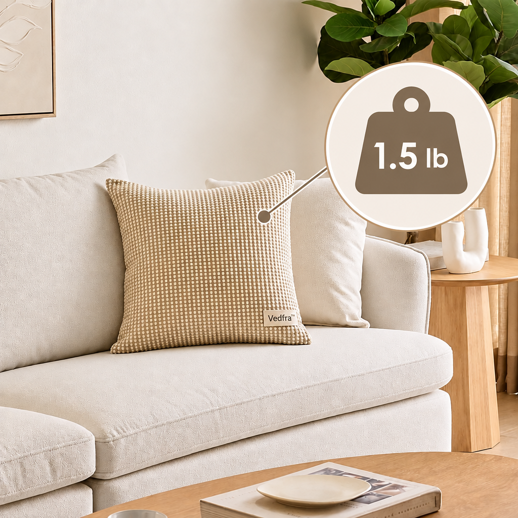 Vedfra™ Sunlit Neutral Accent Pillow Set for Elevated Seating