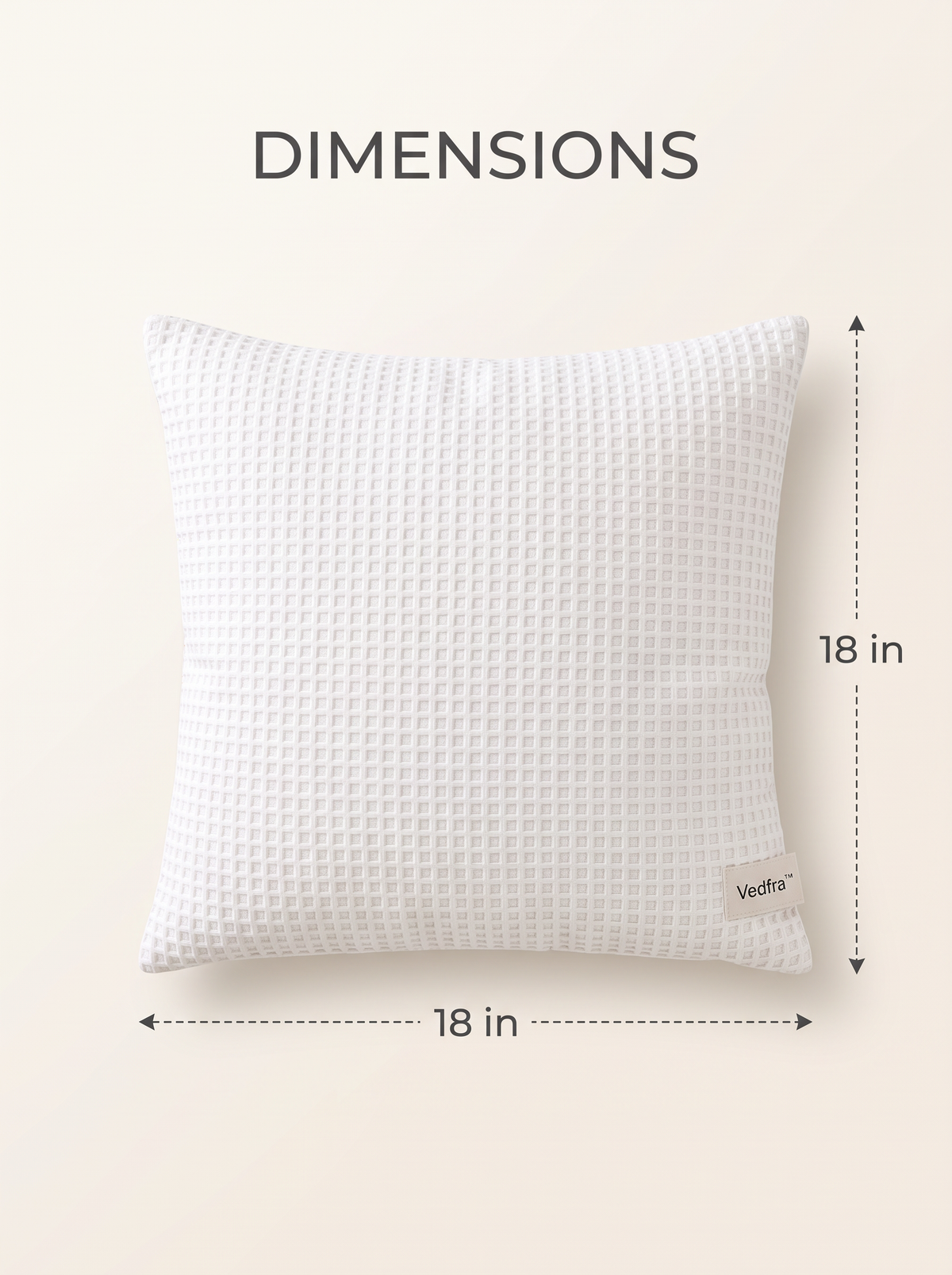Vedfra™ Coastal Ivory Sofa Pillow Set for Airy Home Interiors